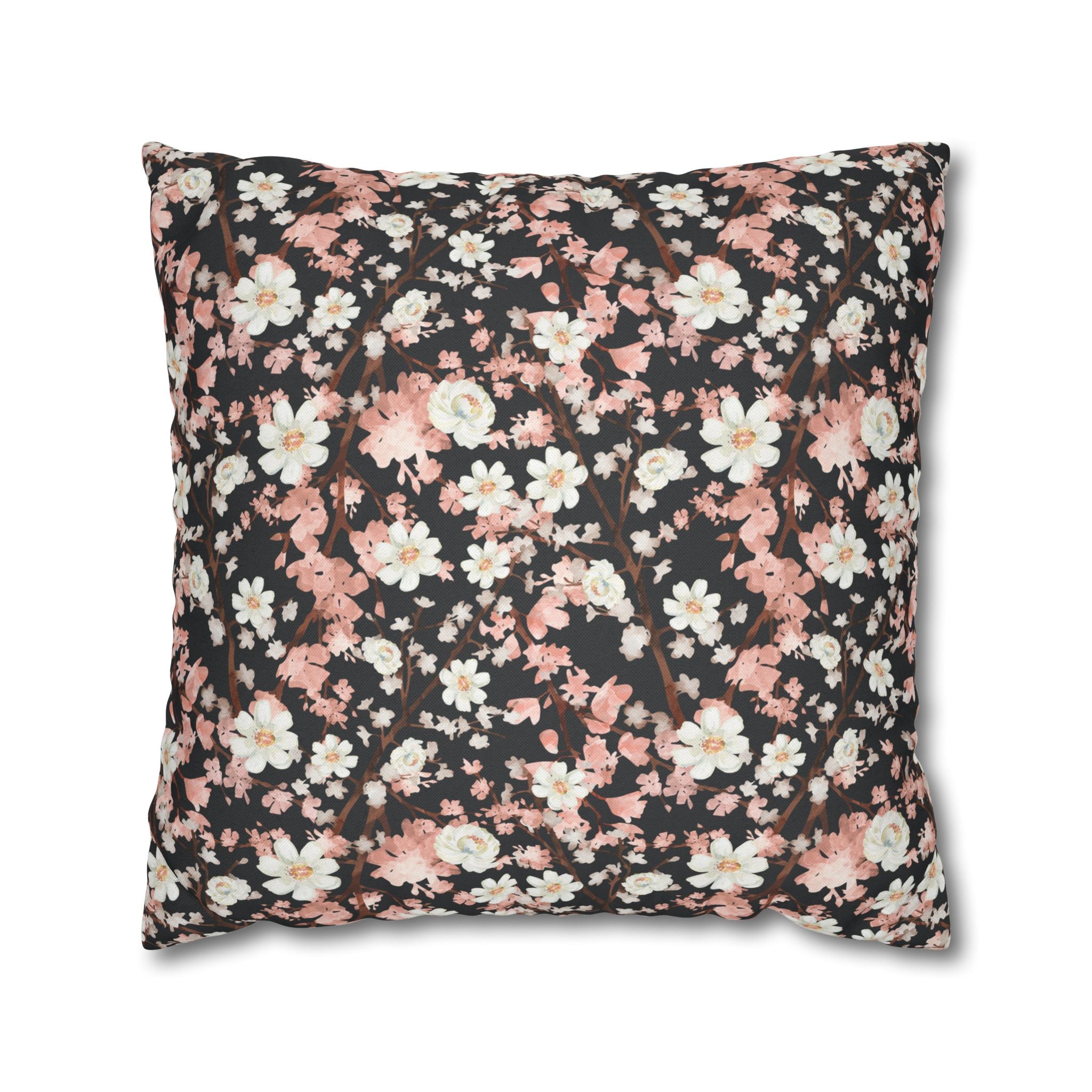 Botanical Blossoms with Charcoal - Decorative Pillow Cover