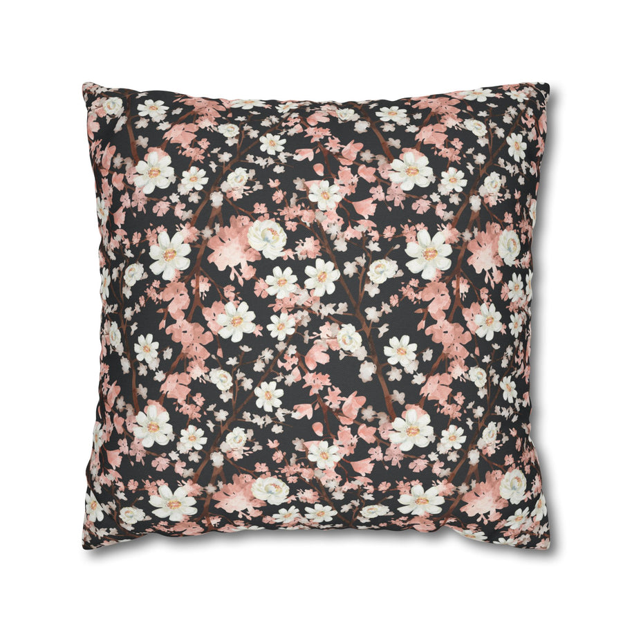 Botanical Blossoms with Charcoal - Decorative Pillow Cover