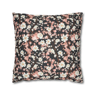 Botanical Blossoms with Charcoal - Decorative Pillow Cover