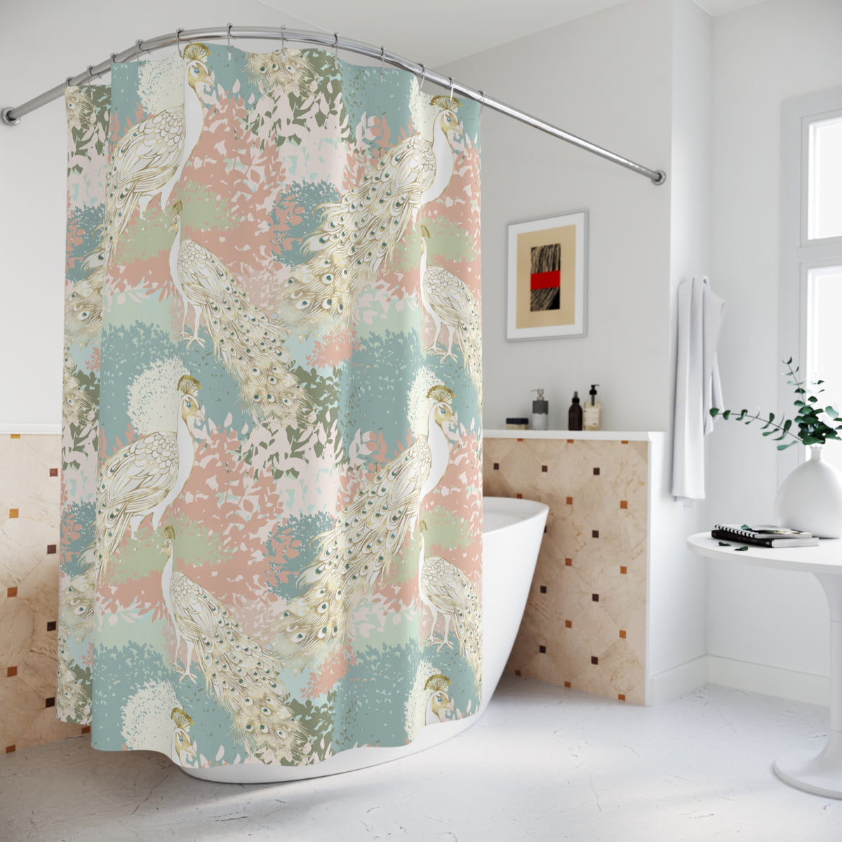 Peacock Garden - Shower Curtain
