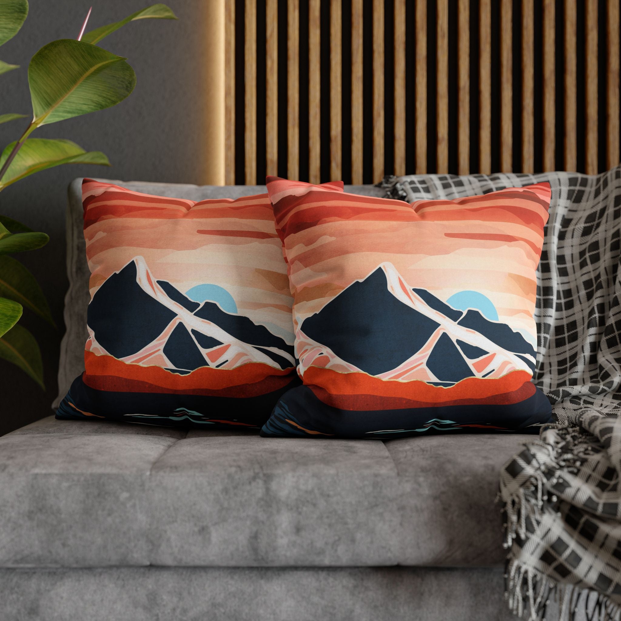 Retro Ocean Sunset - Decorative Pillow Cover