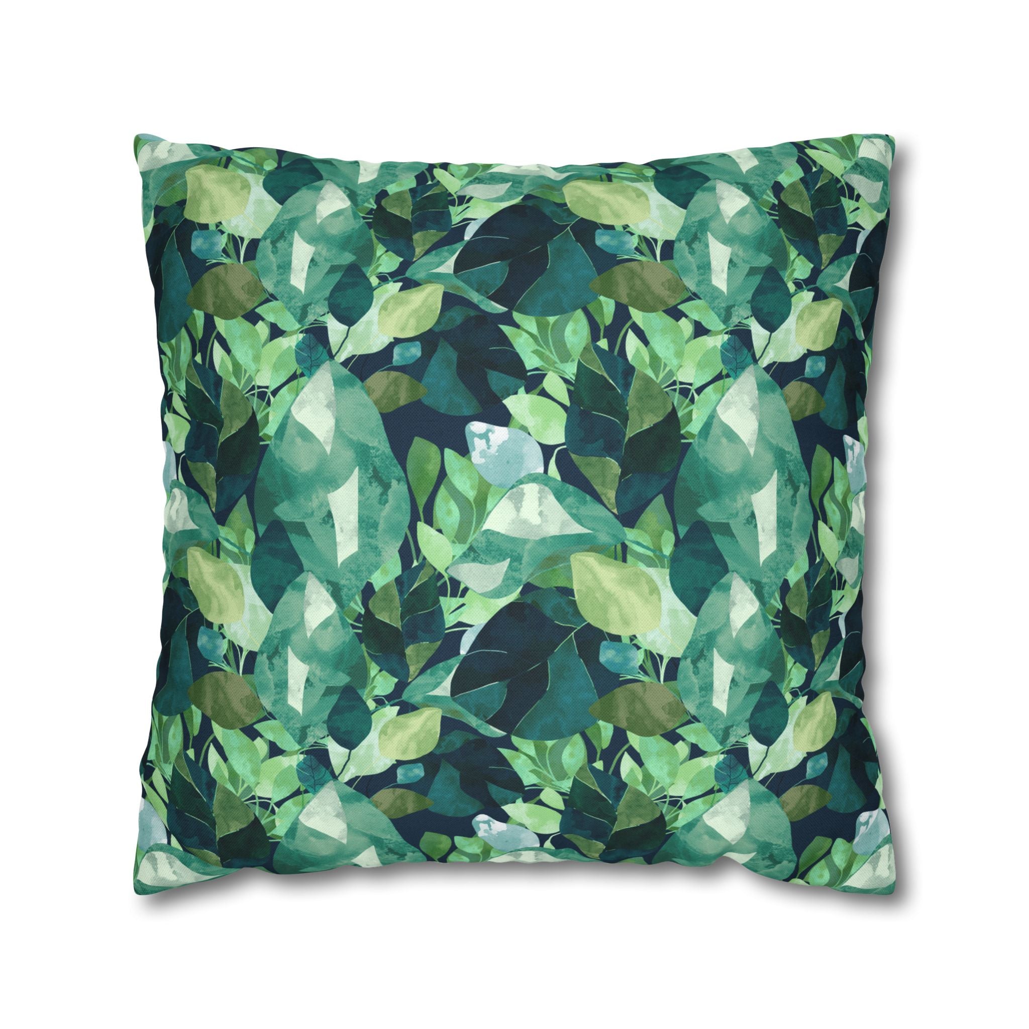 Botanical Leaves with Navy - Decorative Pillow Cover