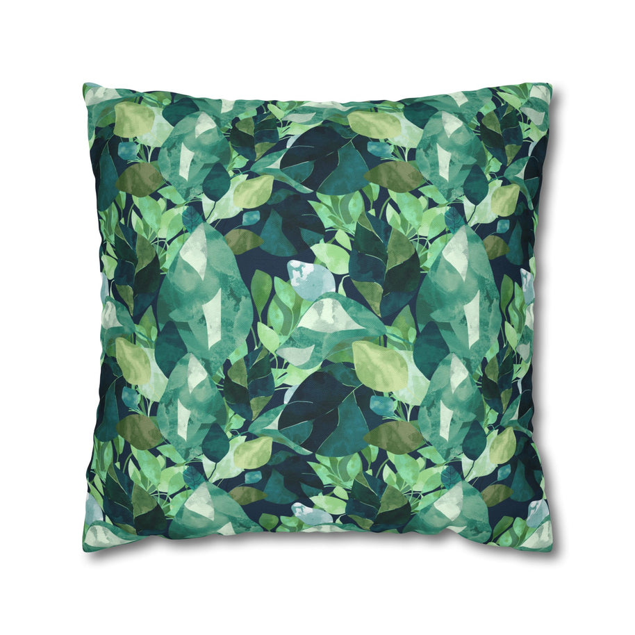 Botanical Leaves with Navy - Decorative Pillow Cover