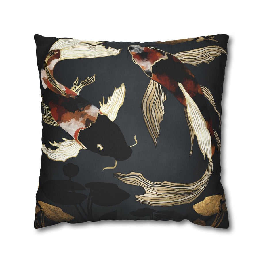 Metallic Koi IV - Decorative Pillow Cover