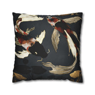 Metallic Koi IV - Decorative Pillow Cover