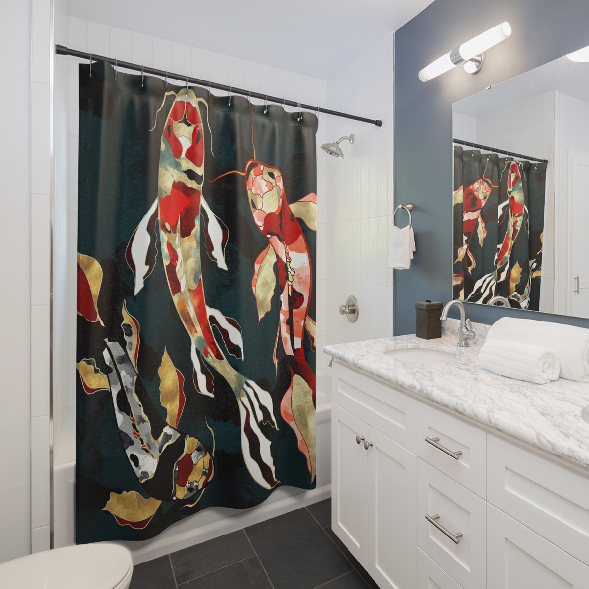 Metallic Koi - Shower Curtain