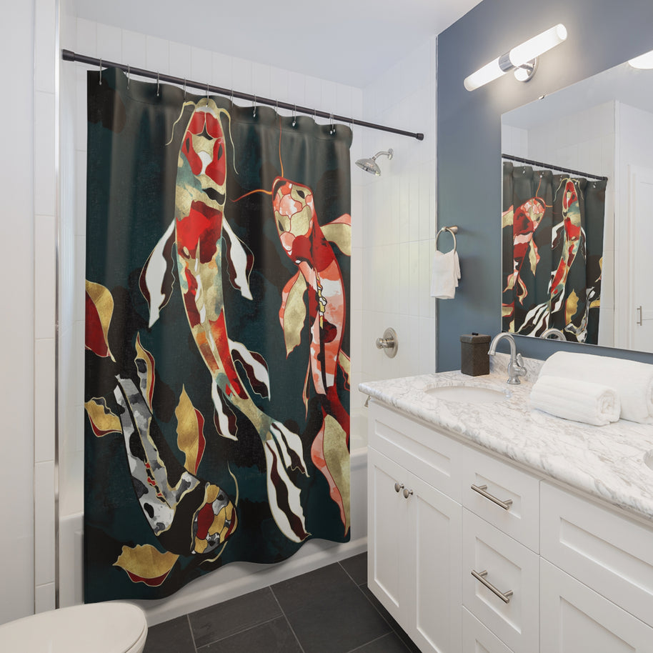 Metallic Koi - Shower Curtain