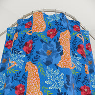 Botanical Leopard Blue - Shower Curtain