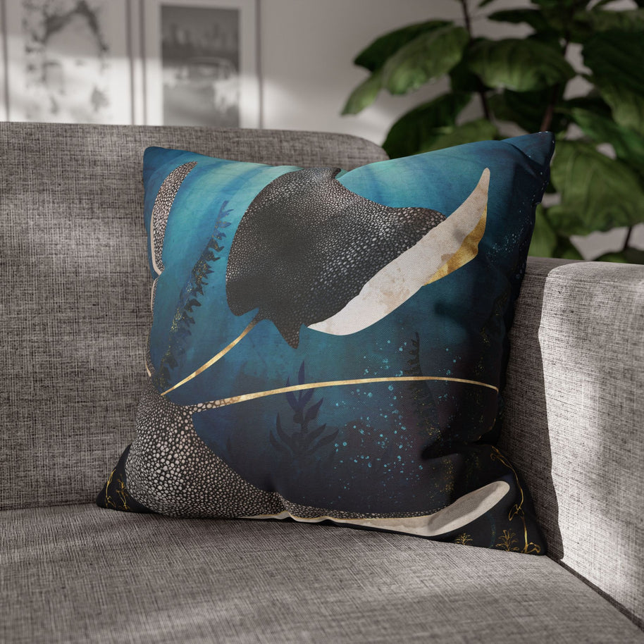 Metallic Stingray  - Decorative Pillow Cover