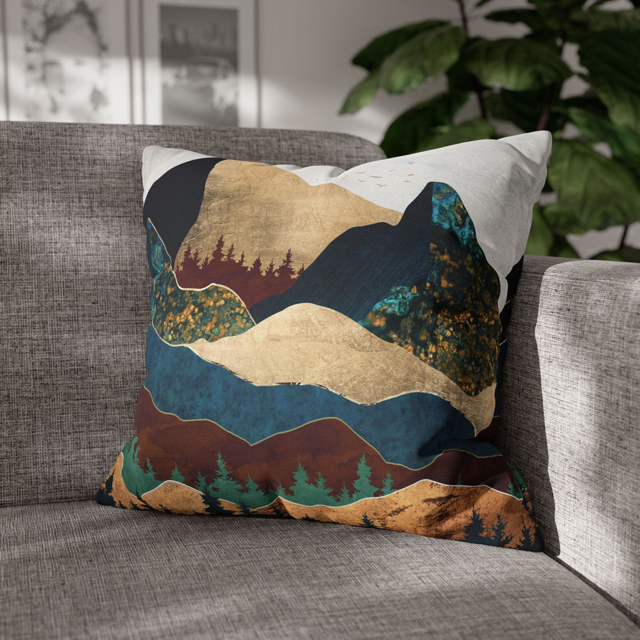 Malachite Mountains - Decorative Pillow Cover