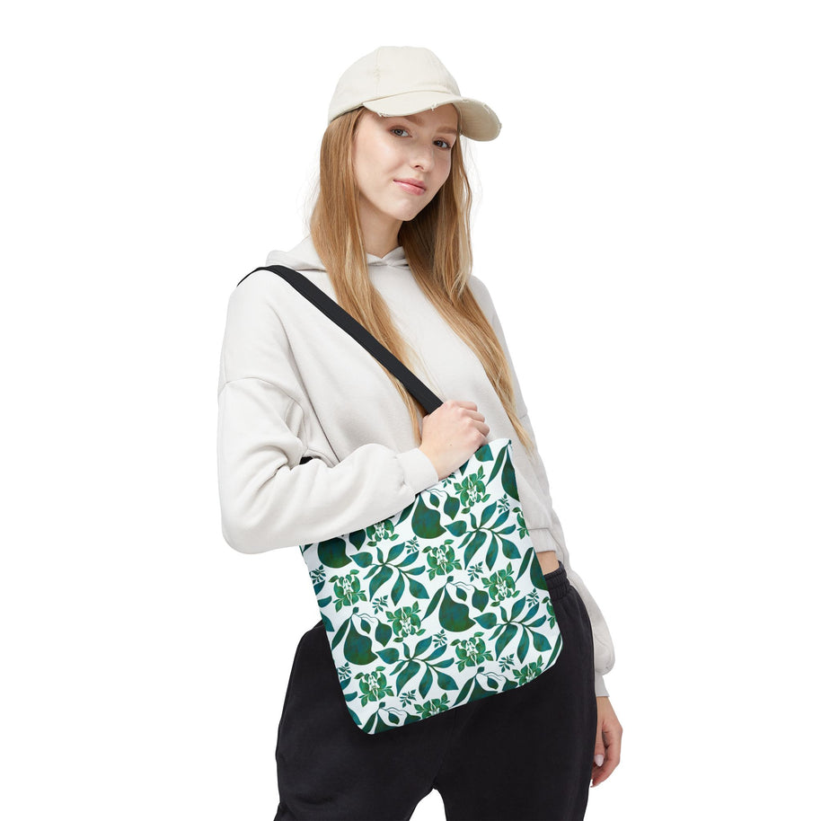 Organic Shapes Botanical Blue and Green - Tote Bag