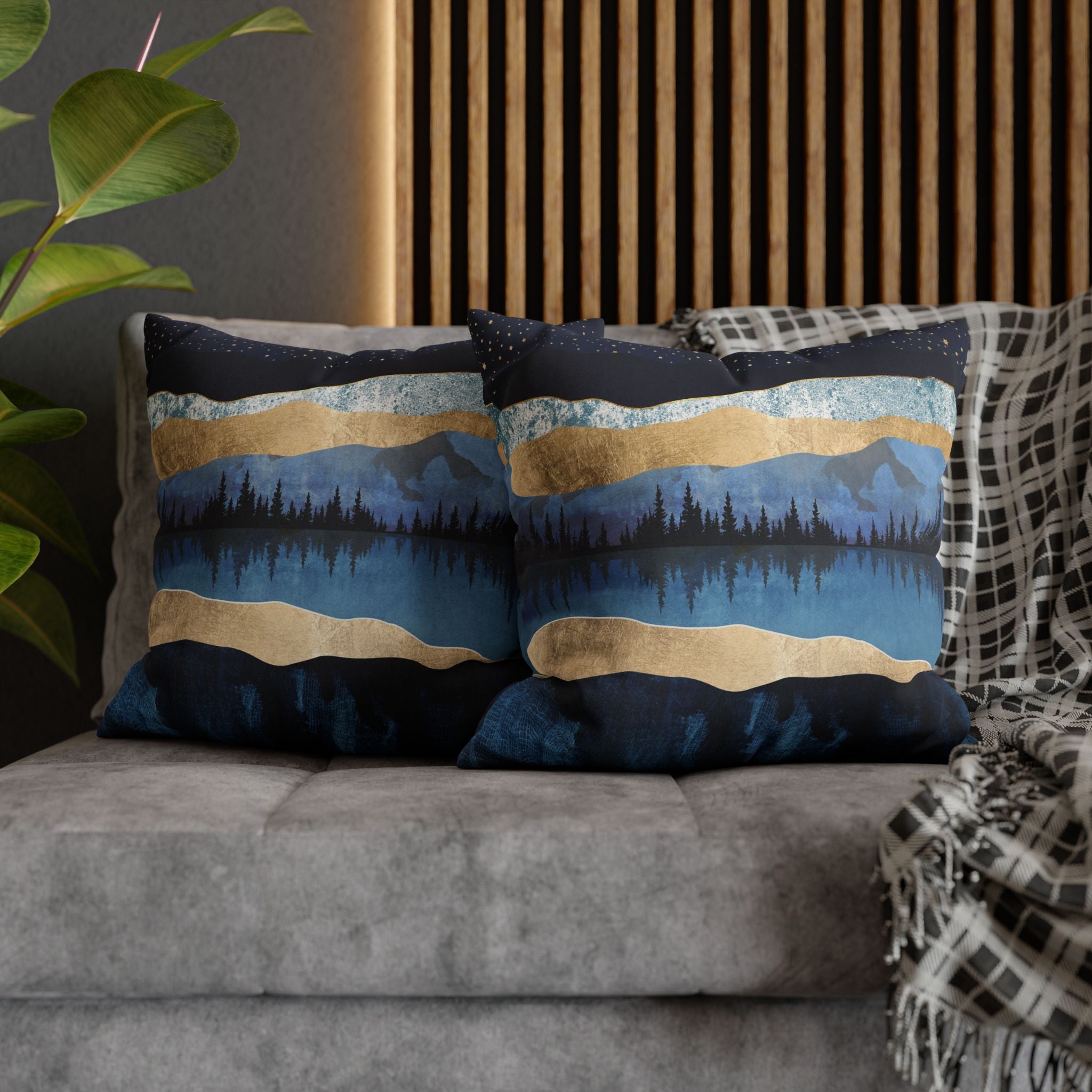 Midnight Lake - Decorative Pillow Cover