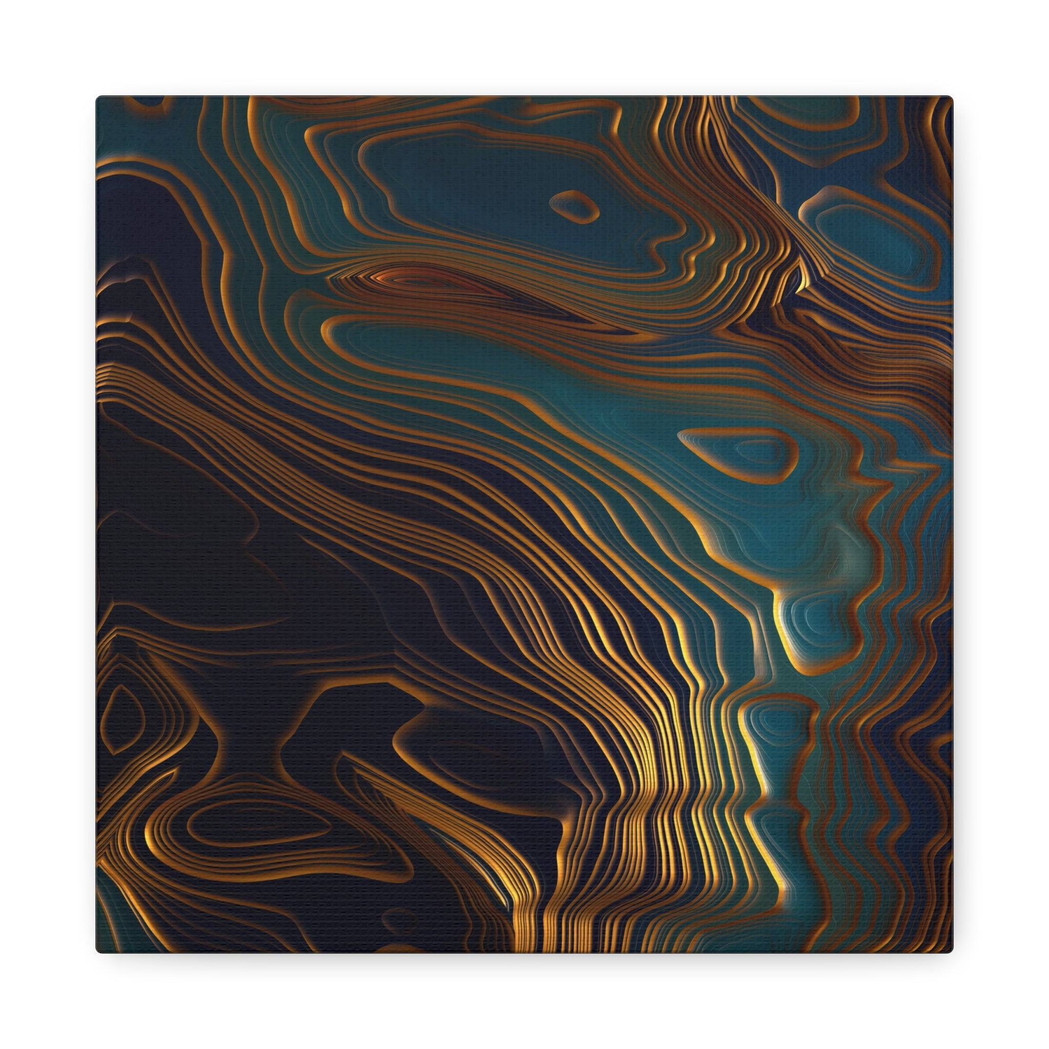 Peacock Ocean Matte Canvas, Stretched, No Frame