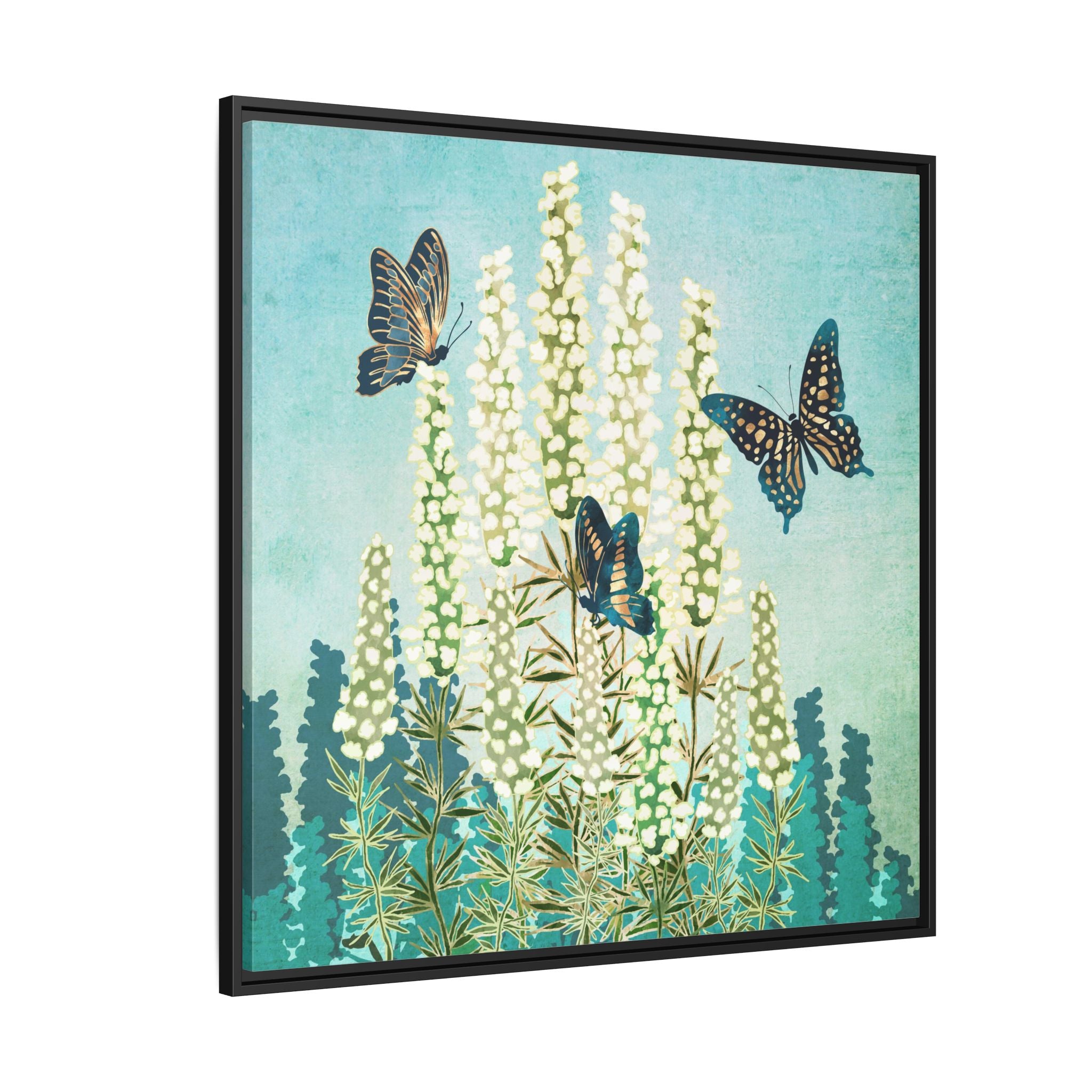 Butterfly Garden - Matte Canvas, Framed (Multi-color)