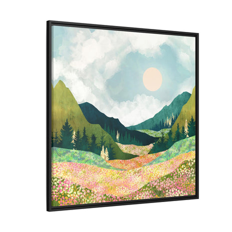 Spring Flower Vista - Matte Canvas, Framed (Multi-color)