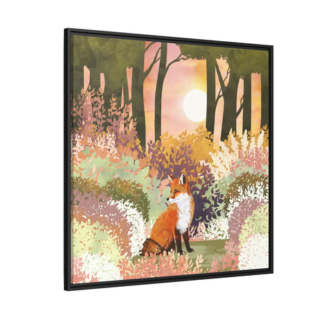 Spring Fox - Matte Canvas, Framed (Multi-color)