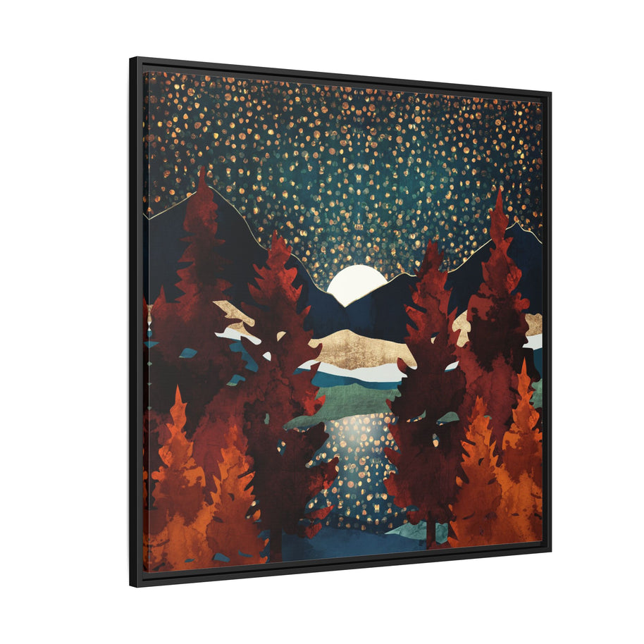 Star Sky Reflection - Matte Canvas, Framed (Multi-color)