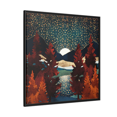 Star Sky Reflection - Matte Canvas, Framed (Multi-color)