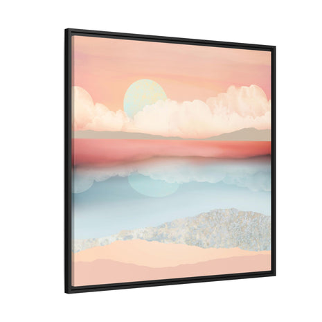 Mint Moon Beach - Matte Canvas, Framed (Multi-color)