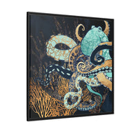 Metallic Octopus II - Matte Canvas, Framed (Multi-color)