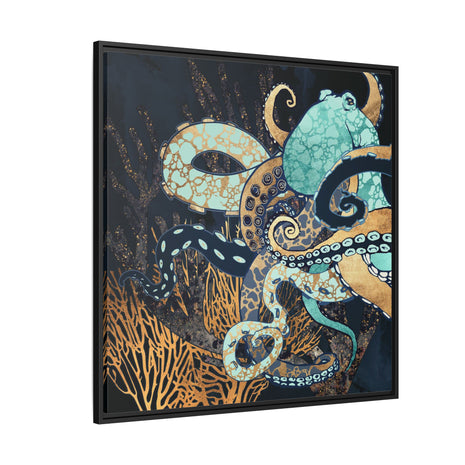 Metallic Octopus II - Matte Canvas, Framed (Multi-color)