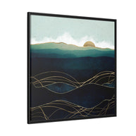 Indigo Waters - Matte Canvas, Framed (Multi-color)
