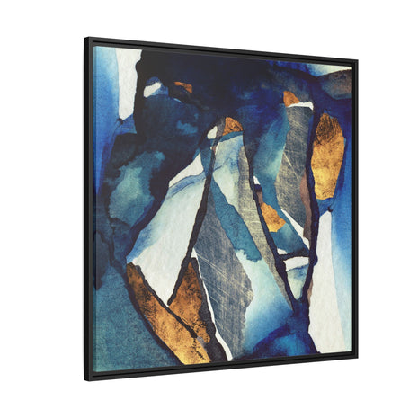 Cobalt Abstract - Matte Canvas, Framed (Multi-color)