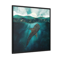 Metallic Whale Shark - Matte Canvas, Framed (Multi-color)