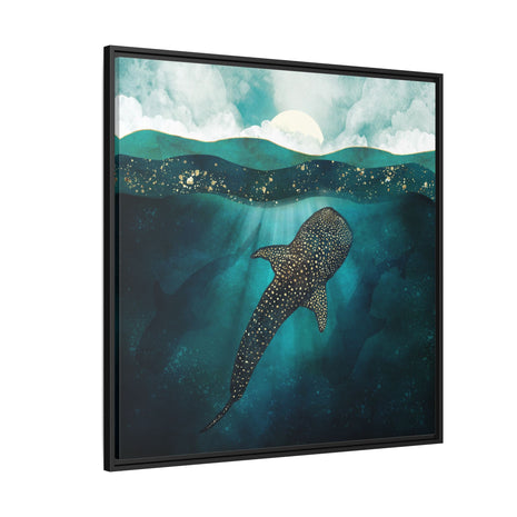 Metallic Whale Shark - Matte Canvas, Framed (Multi-color)