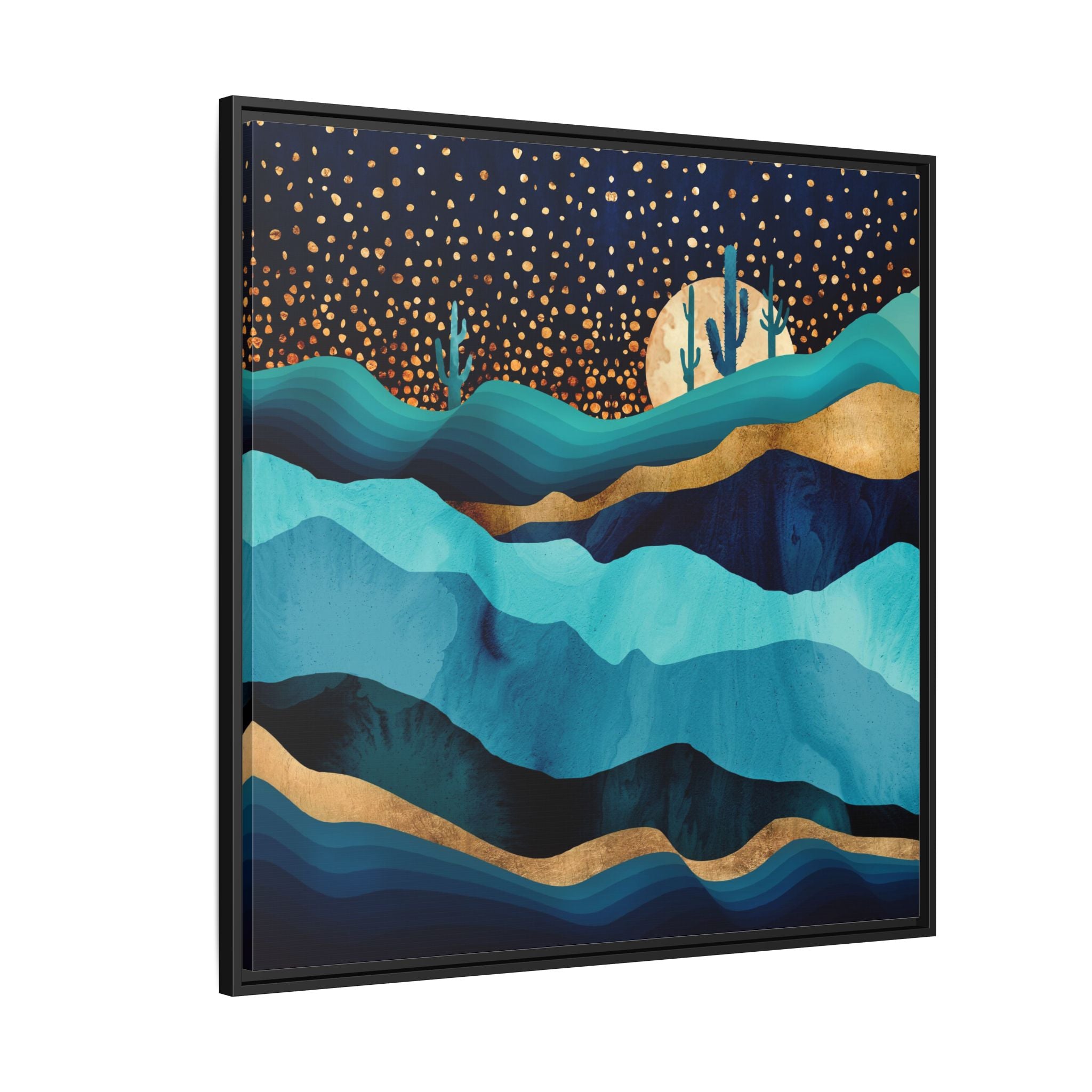 Indigo Desert Night - Matte Canvas, Framed (Multi-color)