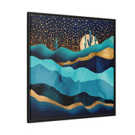 Indigo Desert Night - Matte Canvas, Framed (Multi-color)