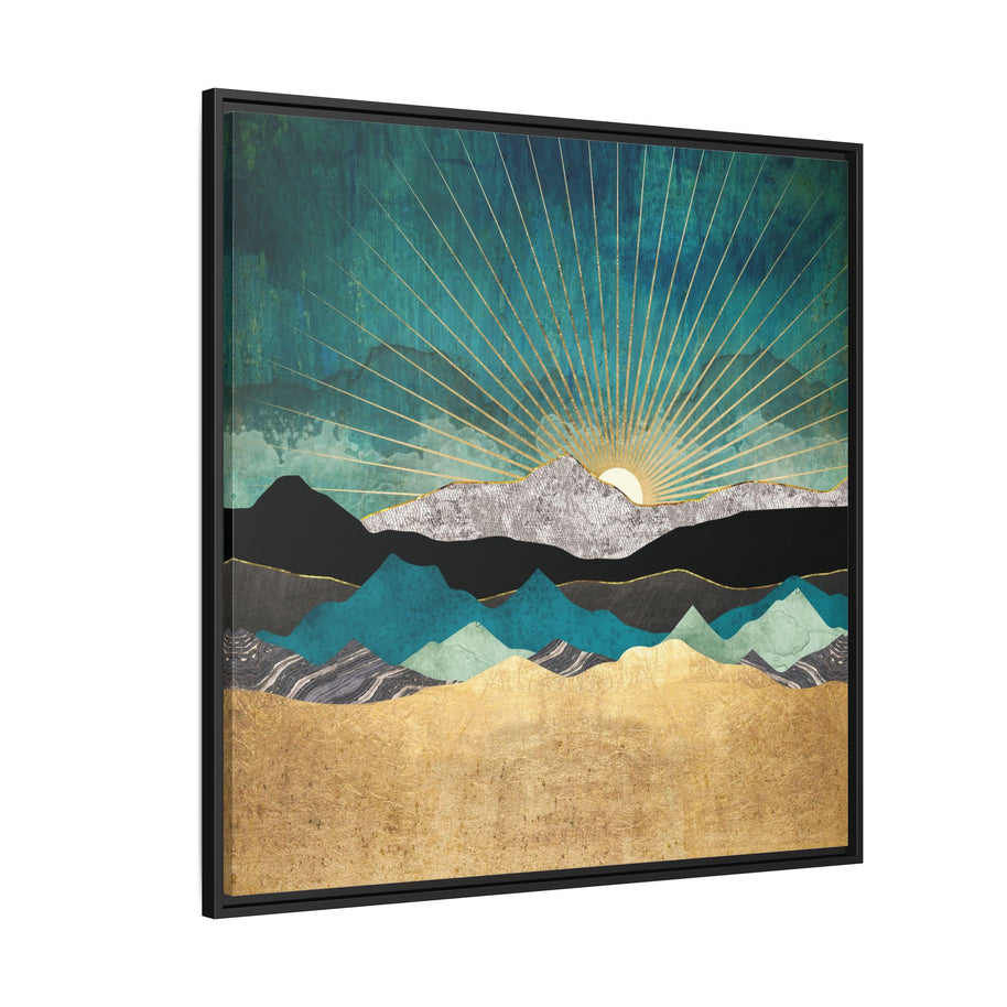 Peacock Vista - Matte Canvas, Framed (Multi-color)