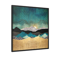 Peacock Vista - Matte Canvas, Framed (Multi-color)