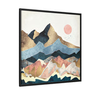 Golden Peaks - Matte Canvas, Framed (Multi-color)