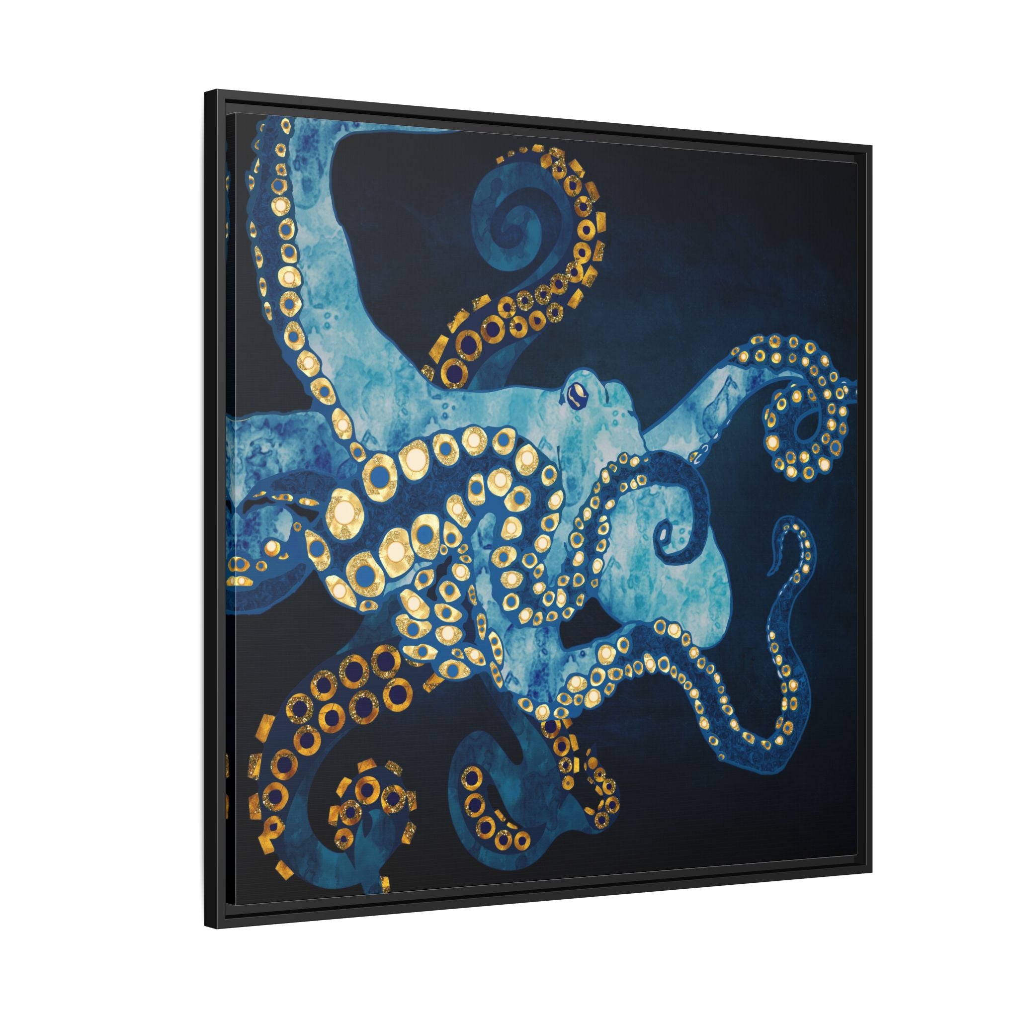 Metallic Octopus VII - Matte Canvas, Framed (Multi-color)