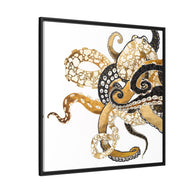 Metallic Octopus - Matte Canvas, Framed (Multi-color)