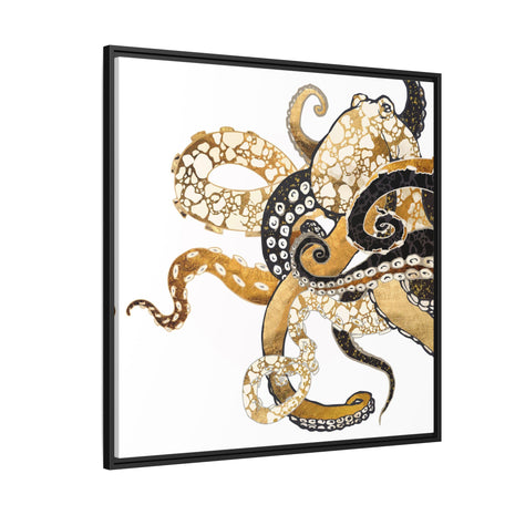 Metallic Octopus - Matte Canvas, Framed (Multi-color)