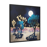 Desert Lake Moonlight - Matte Canvas, Framed (Multi-color)