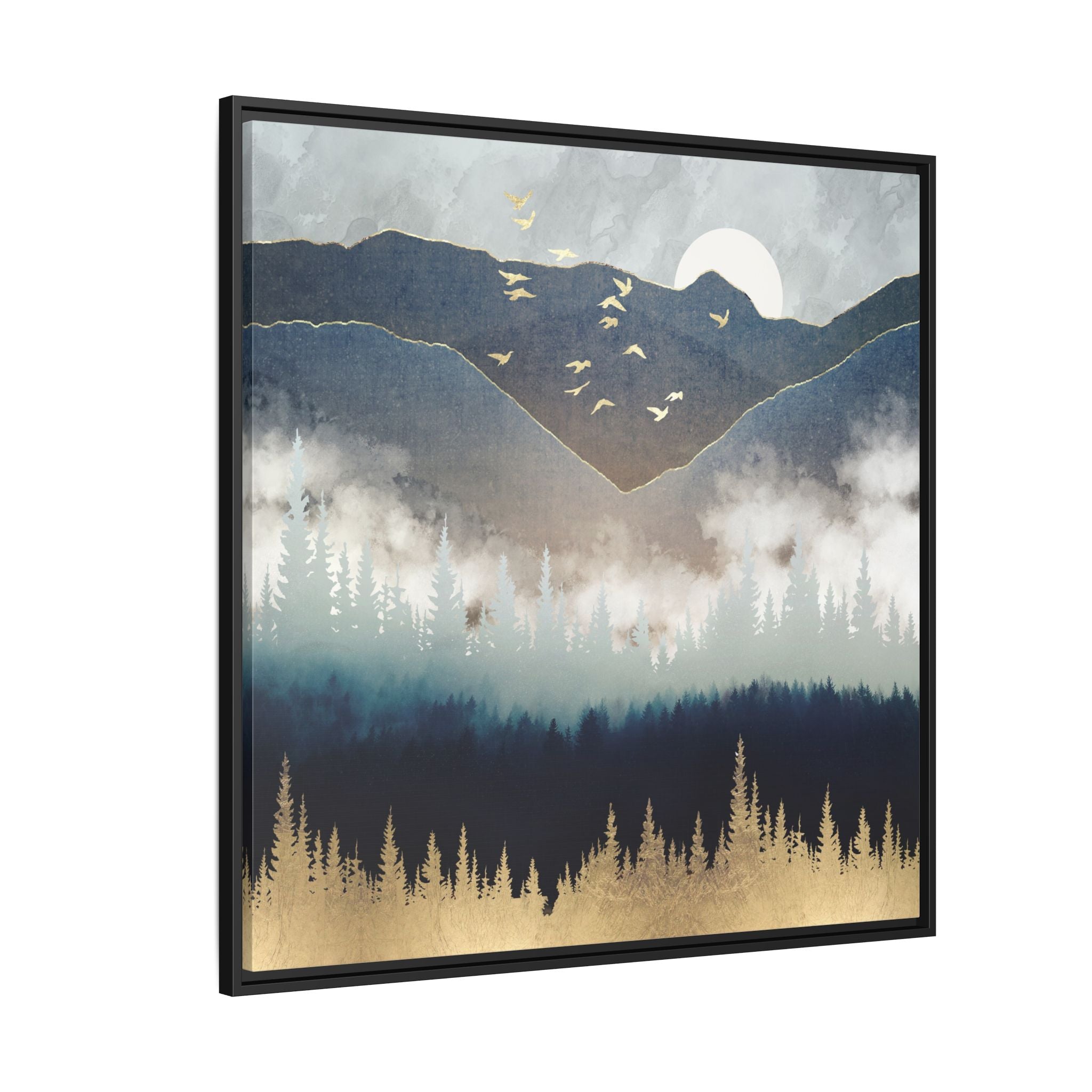 Blue Mountain Mist - Matte Canvas, Framed (Multi-color)