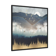 Blue Mountain Mist - Matte Canvas, Framed (Multi-color)