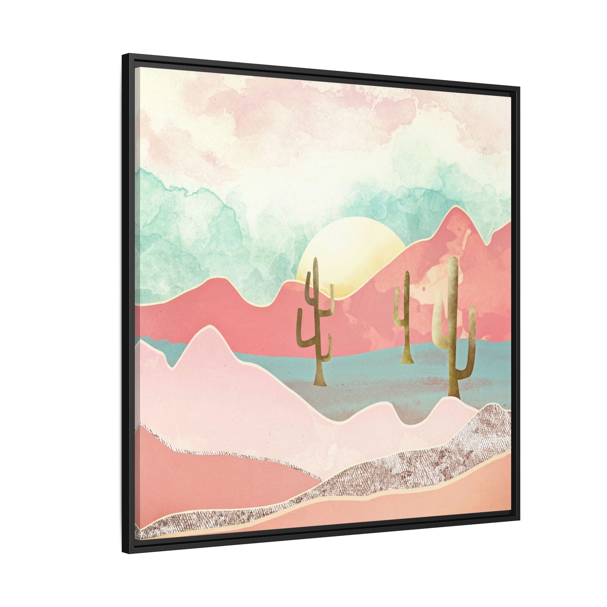 Desert Mountain - Matte Canvas, Framed (Multi-color)