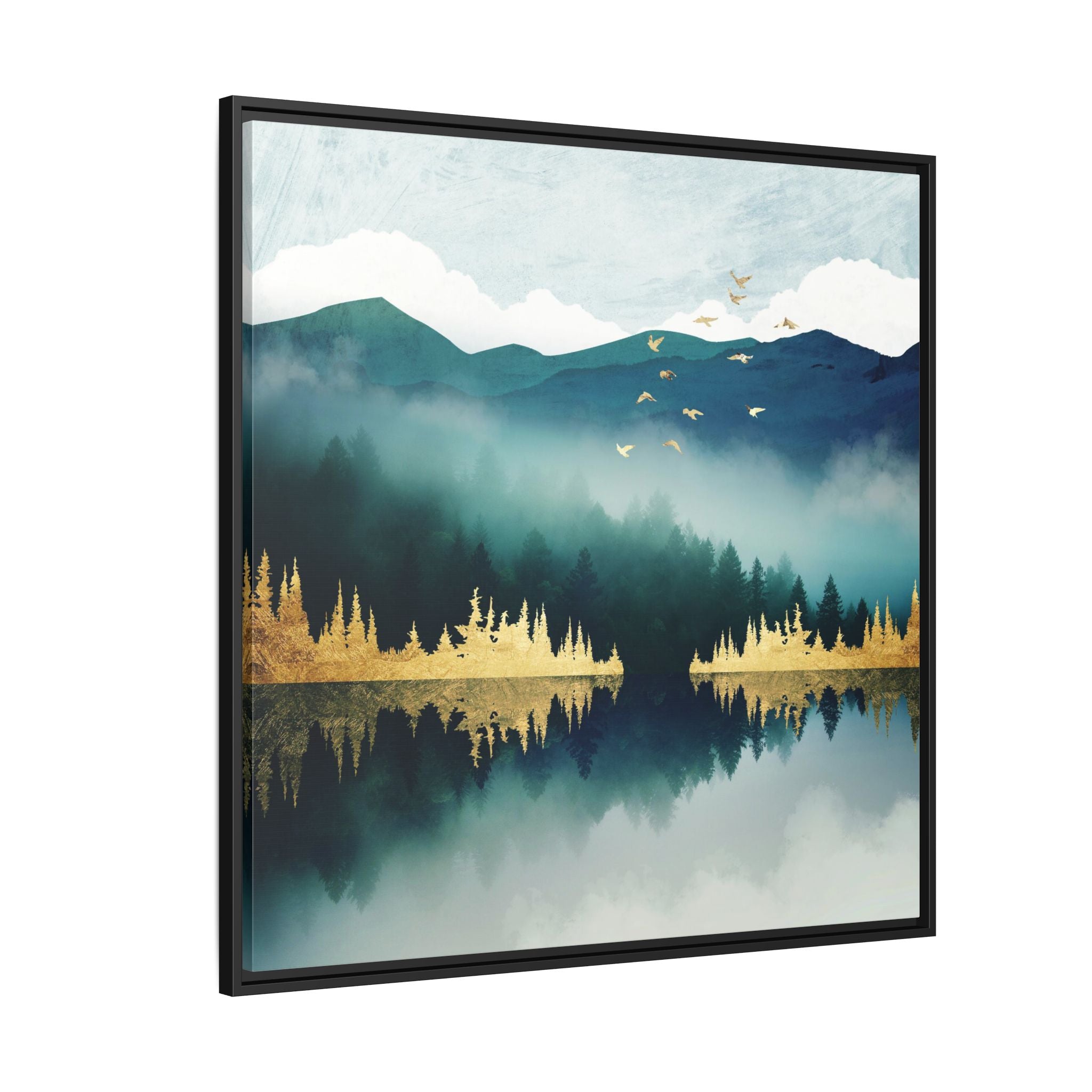 Mist Reflection - Matte Canvas, Framed (Multi-color)