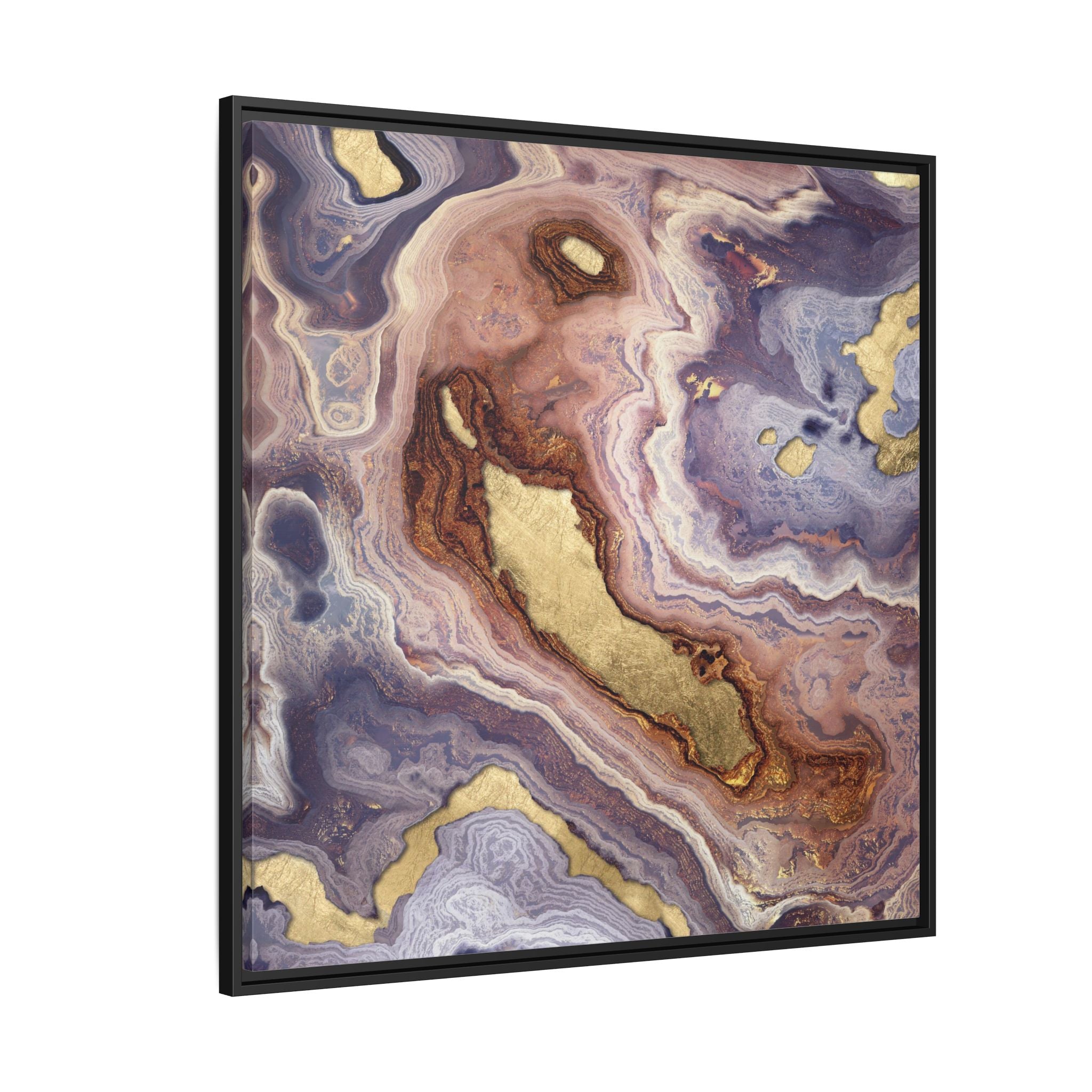 Mauve Agate - Matte Canvas, Framed (Multi-color)