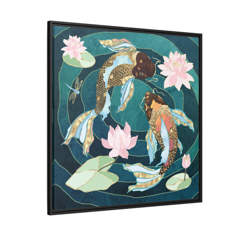 Metallic Koi III - Matte Canvas, Framed (Multi-color)