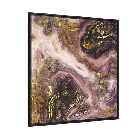 Liquid Gold Agate - Matte Canvas, Framed (Multi-color)