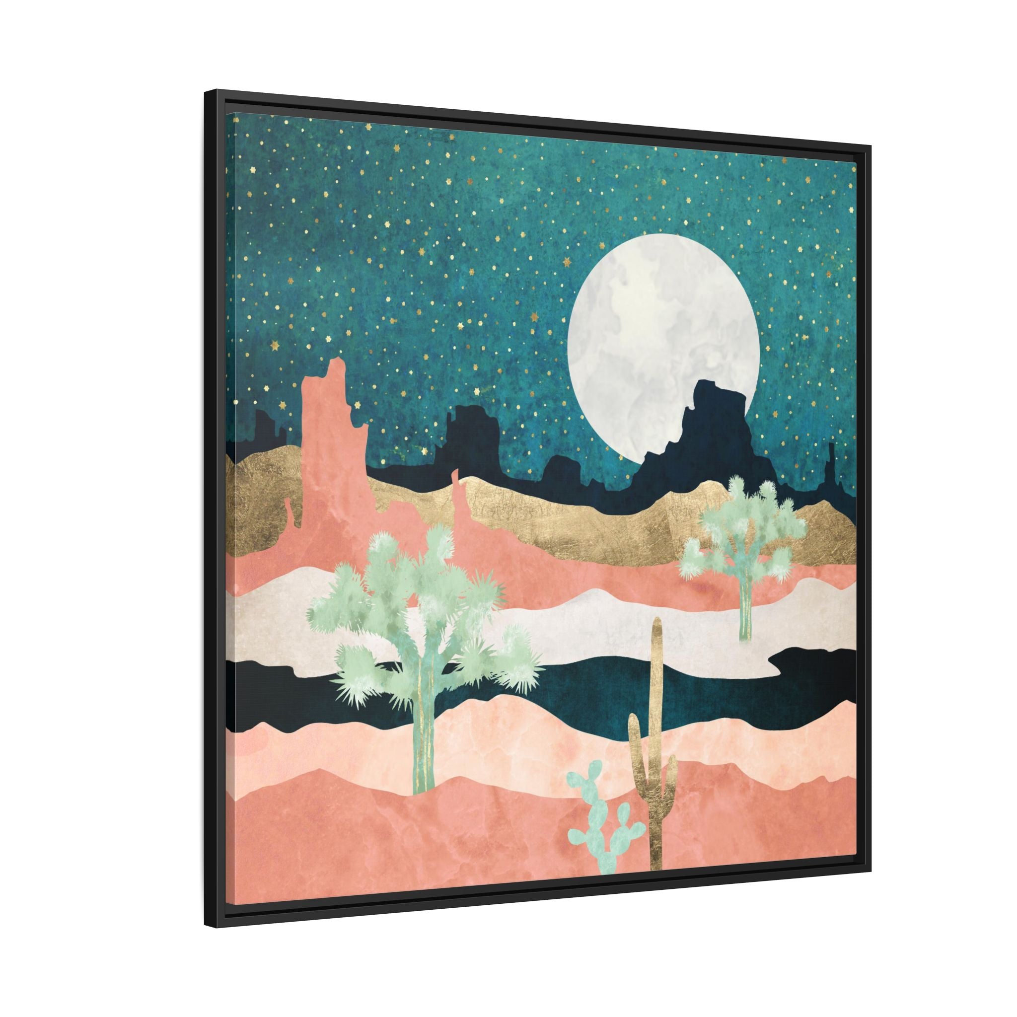 Desert Moon Vista - Matte Canvas, Framed (Multi-color)