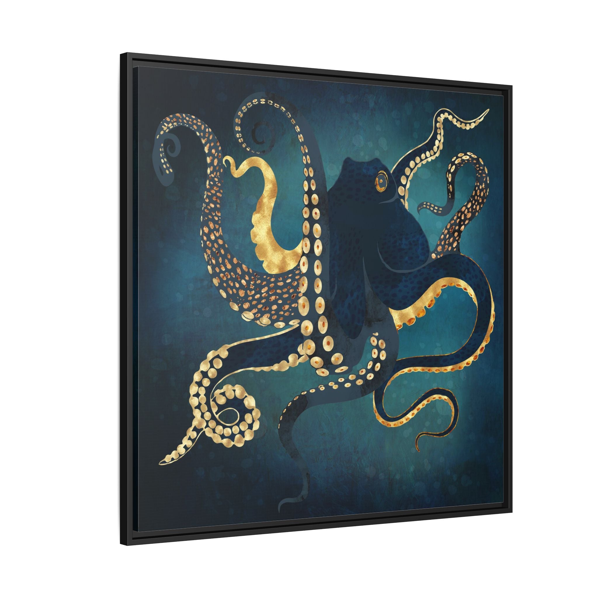 Metallic Octopus IV - Matte Canvas, Framed (Multi-color)