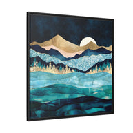 Midnight Ocean - Matte Canvas, Framed (Multi-color)