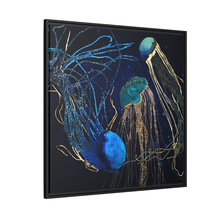 Metallic Jellyfish IV - Matte Canvas, Framed (Multi-color)