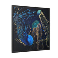 Metallic Jellyfish IV - Matte Canvas, Framed (Multi-color)